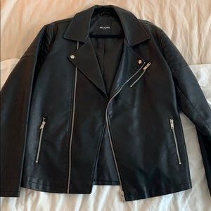 Motorcycle style leather jacket - Only & Sons